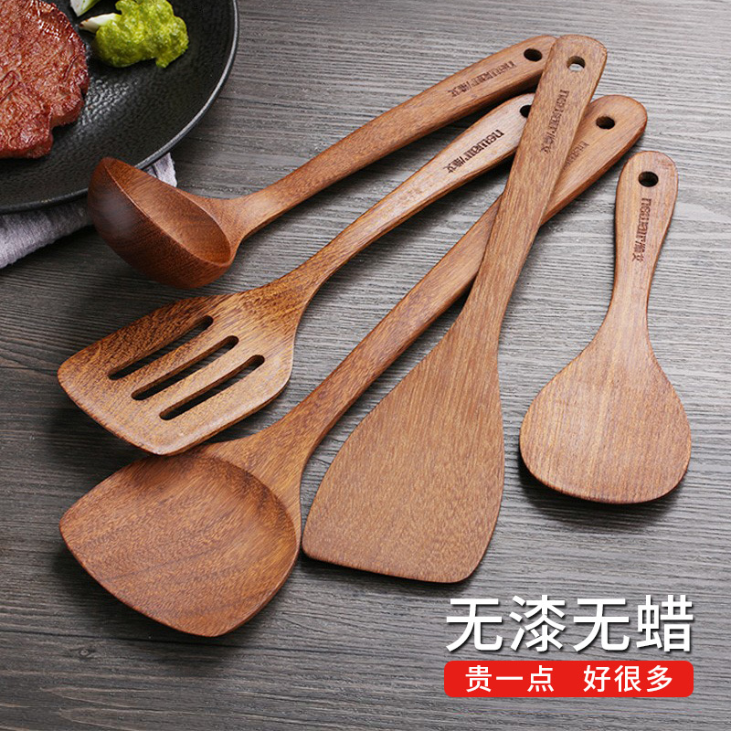 Chicken Wing Wood Spatula for Home Use, Non-Stick Pan-Specific Wooden Kitchen Utensil, Wooden Spoon, Soup Spoon, Rice Spoon, Wooden Cooking Spatula, Wooden Shovel