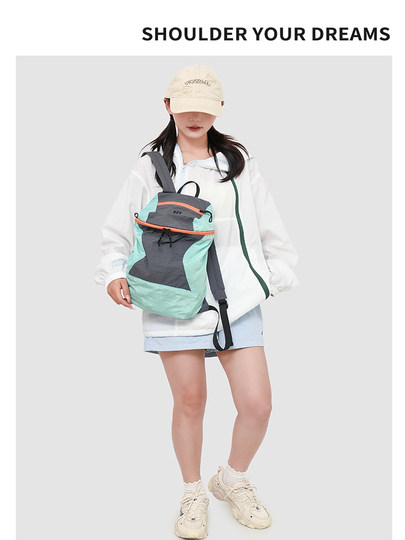 Mochila para exteriores de nailon ultraligera de tendencia transfronteriza, mochila ligera para estudiantes de viaje de ocio, mochila de comercio exterior de gran capacidad