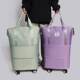 Large-Capacity Foldable Travel Bag, Wheeled Tote Bag, Moving and Maternity Bag, Business Trip and Travel Bag, Can Be Attached to a Trolley, Storage Bag