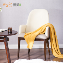 Xihe all solid wood American light luxury dining chair full solid wood foot chair soft bag backrest modern simple fashion dining chair