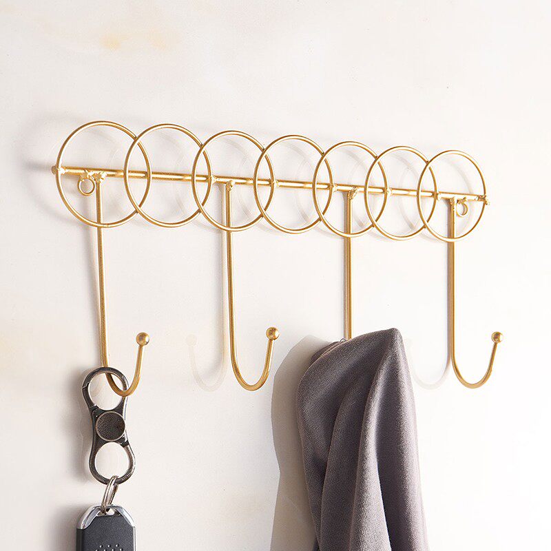 Nordic simple home decor hooks doorway bedroom key hanging rack entrance wall hood rack