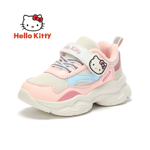 Hello kitty, зимняя детская флисовая спортивная обувь, детские туфли для отдыха