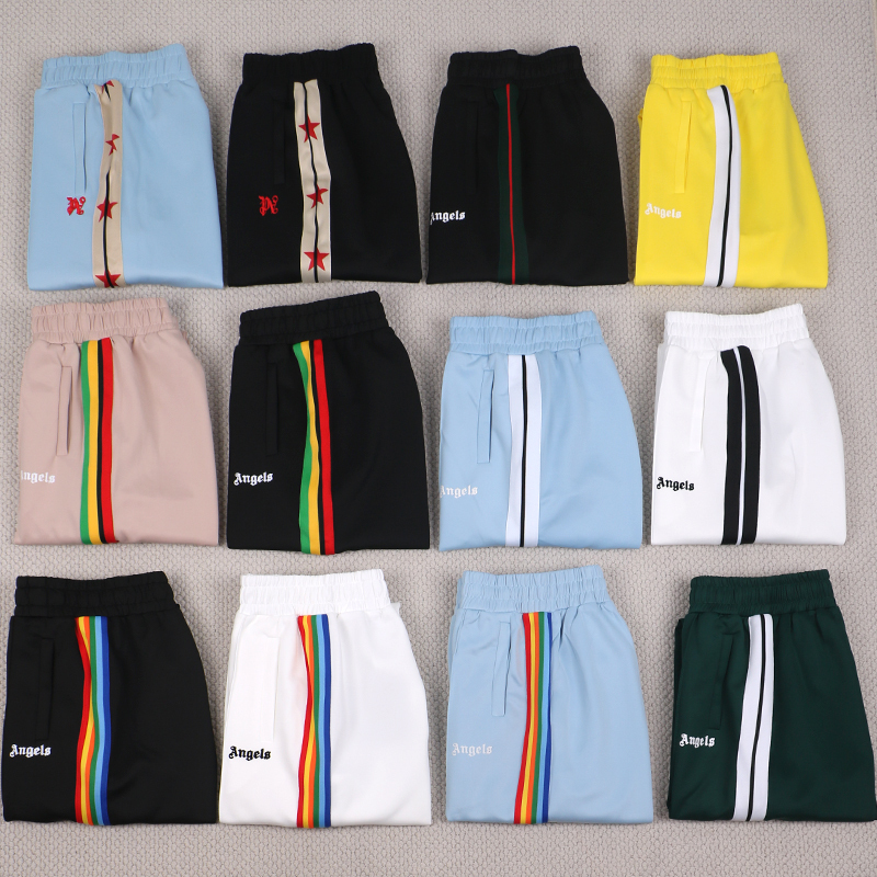 Correct Version Pa Rainbow Pants Lm Casual Trousers Men's High Street Straight Pants Ang Velvet Pants Els Women's