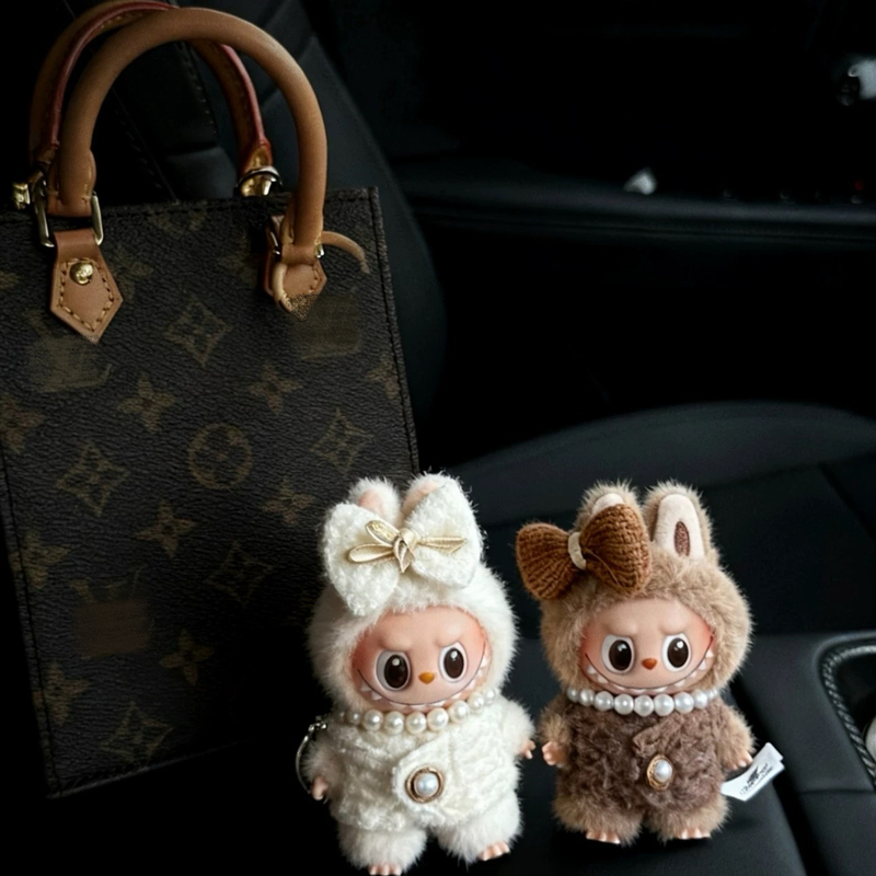 Fourth Generation Labubu 4Th Generation Secret Code Mini Labubu Wearable Accessories Knitted Sweater Decorative Doll Clothes