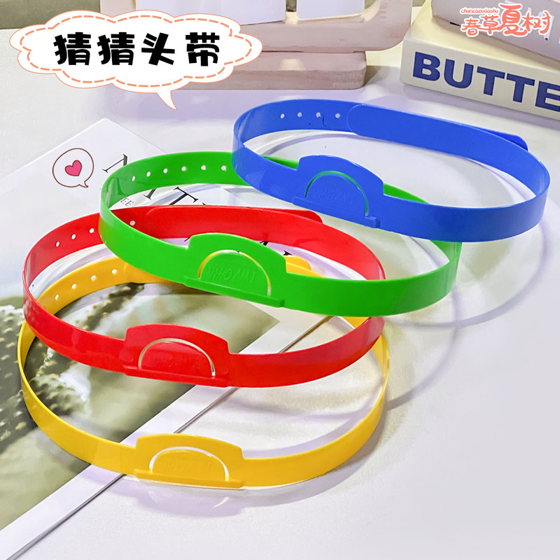 Guess Who I Am Headgear with Card Insert, You Guess, I Guess, English Classroom Teaching Aids, Head-Mounted Word Guessing Game, Role-Playing