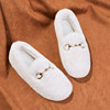 Furry Shoes for Women, Autumn and Winter Outdoor Wear, 2025 New Style, Fleece-Lined Warm Shoes, Popular Loafers, Soft-Soled Winter Flat Cotton Shoes