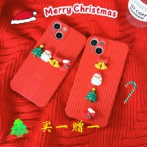 Christmas phone case iphone1213promax new couple red Christmas style phone case
