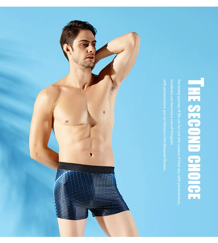 OOK nam boxer quần bơi thiết bị thủy triều thời trang kích thước lớn chuyên nghiệp tắm nước nóng phù hợp với quần áo bơi nam chuyên nghiệp - Nam bơi đầm