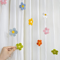 Curtain Decoration Embellishment Accessories Creative Cute Pin Small Flower Embroidery Gauze Curtain Door Curtain Bay Window DIY Hanging Decoration