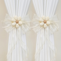 Modern minimalist Curtain Strap Pair of Dress Flowers Ribbon Strap Tying White Yarn Drape Harness Closing Accessories Trim