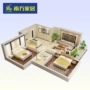 Nam đồ nội thất hiện đại nhỏ gọn phòng ngủ bốn mảnh bộ * 2 + sofa bàn cà phê tủ TV # 精选 套 家具 # kệ tivi gỗ