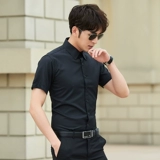 Рубашка, пиджак классического кроя, трендовый черный лонгслив, с рукавом, в корейском стиле, осенняя