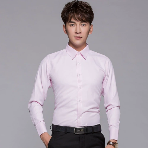 Лонгслив, цветная рубашка, классический костюм, с рукавом, 60% хлопок, 40, в корейском стиле