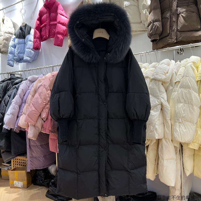 冬季韩系新款过膝长款大毛领羽绒服女宽松加厚大被子白鸭绒外套潮_COSPLAY配件_淘宝游戏网