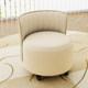 Solid Wood Stool with Backrest for Home Use, Small Chair with Swivel Wheels, Household Low Stool, Mobile Sofa Stool, Soft Cushioned Shoe-Changing Stool