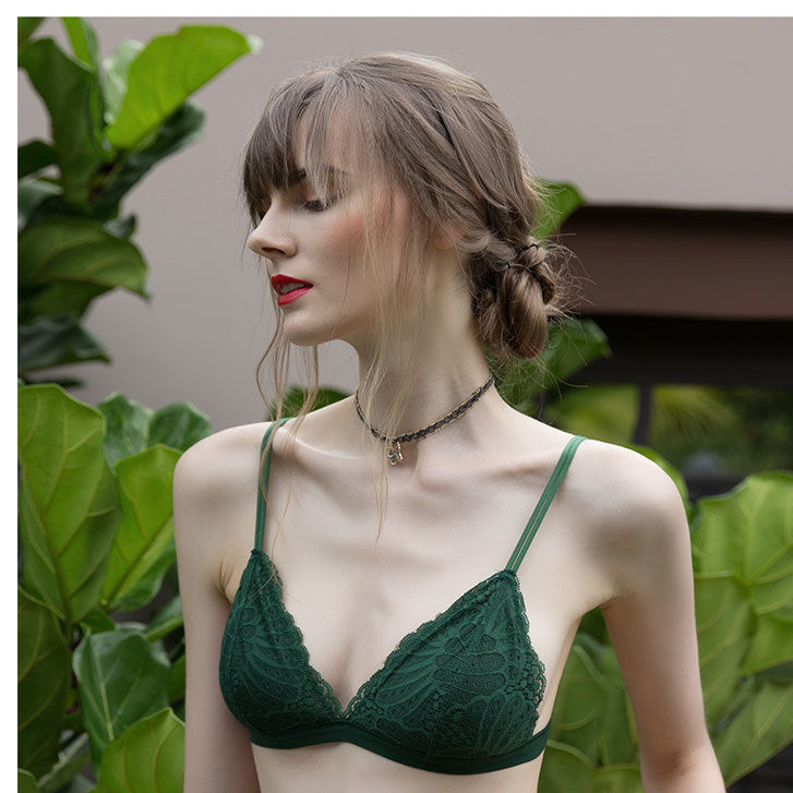 Japan Ravijiour ins French-Style Lingerie for Women, Wireless, Small Bust, Beautiful Back, Sexy Lace Triangle Cup Bra Japan Ravijiour ins French-Style Lingerie for Women, Wireless, Small Bust, Beautiful Back, Sexy Lace Triangle Cup Bra