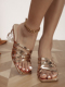 2022 fashionable new style square head crystal heel sandals [model 539-20] size 35-41