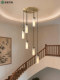 All-Copper New Chinese-Style Small Pendant Light for Bedroom Bedside, Modern Light Luxury Foyer, Hallway, Dining Room, Bar Counter, Marble Pendant Light