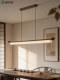 Song-Style Aesthetic Tea Room Chandelier, Black Walnut Wood, New Chinese-Style Antique Chinese Design, Long Strip-Shaped Dining Room Tea Table Lighting