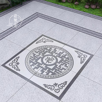 Porte dentrée de cour avec carreaux de sol chinois de villa de caractère Fu puzzle Fulu pavé de sol extérieur carreaux de quartz antidérapants