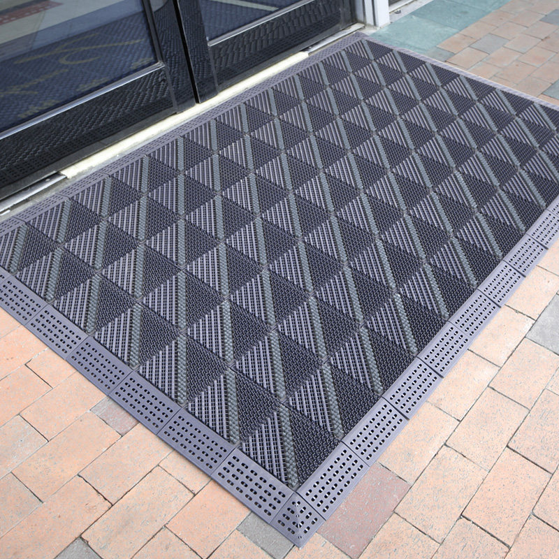 Outdoor non-slip mat Door entry door plastic rub soil door mat Hotel business users outside the mat in front of the door carpet