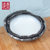 Ceramic rice plate sassy plate soup plate Japanese plate dish bowl porcelain hotel restaurant ceramic tableware