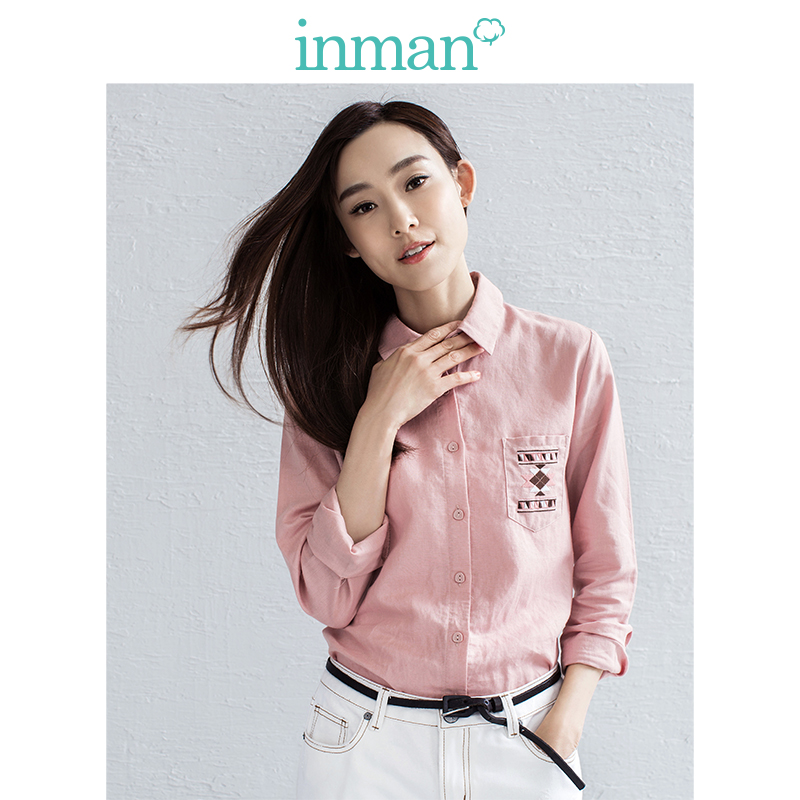 茵曼 19年春季款 棉麻印绣 女式长袖衬衫 双重优惠折后¥107包邮 4色可选 茵曼 19年春季款 棉麻印绣 女式长袖衬衫 双重优惠折后¥107包邮 4色可选