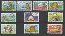 French Stamps 2008 Comic Series Garfield Letter Sales 10 Complete Pets