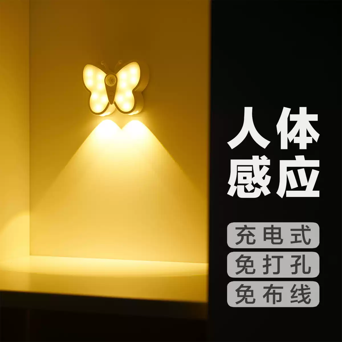 人體感應燈夜間自動人來即亮入戶門家用智能走廊過