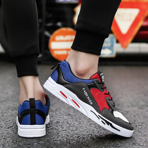 夏季时尚运动百搭透气网面拼色男鞋