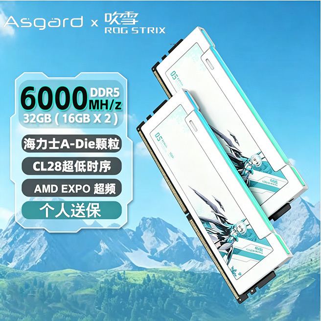 Asgard Borachi Ii Edition Snow Warrior Ddr5 6000 C28 16g*2 Boxed