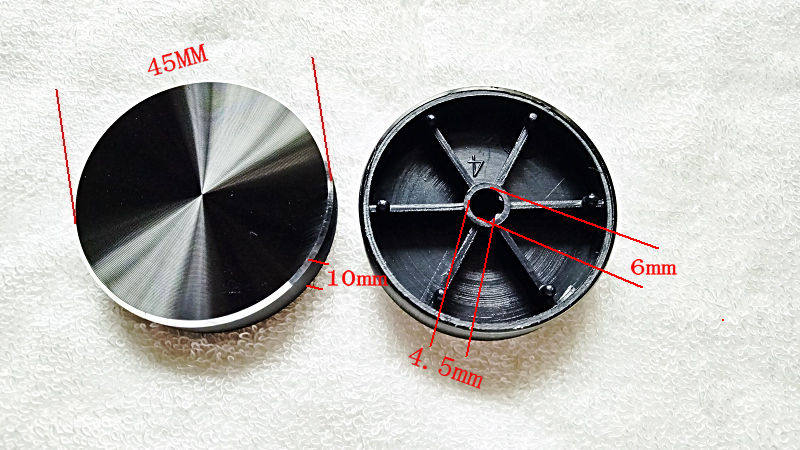 黑色半圆柄旋钮45*10MM 导航音量旋钮旋钮帽D轴电位器旋钮
