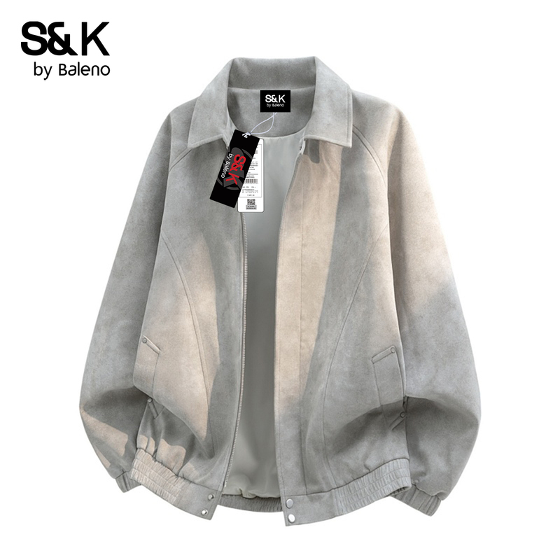 Baleno Gray High-End Casual Jacket Men's Spring New Versatile Lapel Loose Coat