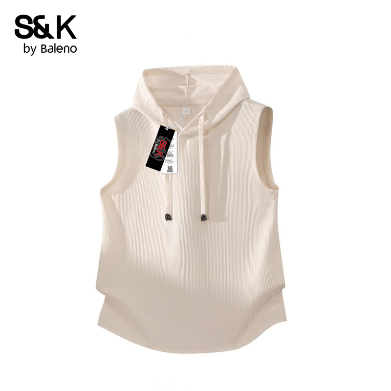 Baleno Sleeveless Vest Men's T-Shirt Casual Sports Hooded Vest Sleeveless Top Hoodie Sweatshirt