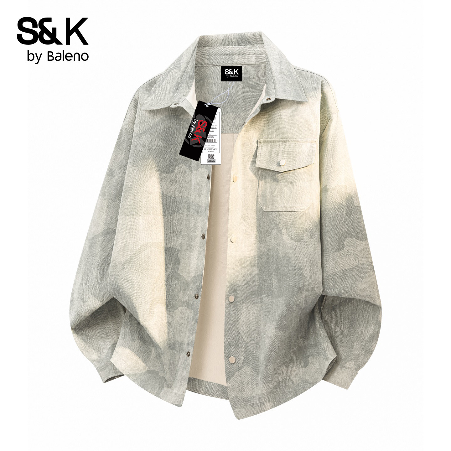 Повседневная универсальная мужская куртка-кардиган Baleno American tie-dye, весенне-зимняя новая свободная куртка с лацканами