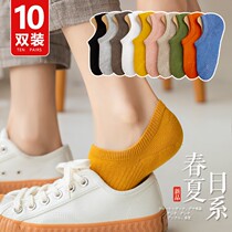 Just good boat socks female summer style slim cotton socks female slim design sensation small crowdcotton short socks invisible light mouth low help
