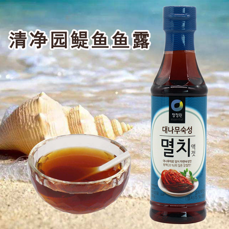 South Korea's Qingjingyuan Fish Sauce Blue Label Silverfish Sauce Korean Kimchi Spicy Cabbage Seasoning Seafood Sauce 500g