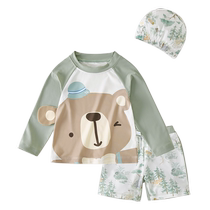 jellybaby little boy new swimsuit summer baby cute split swimsuit summer 3 boys long-sleeved swimsuit