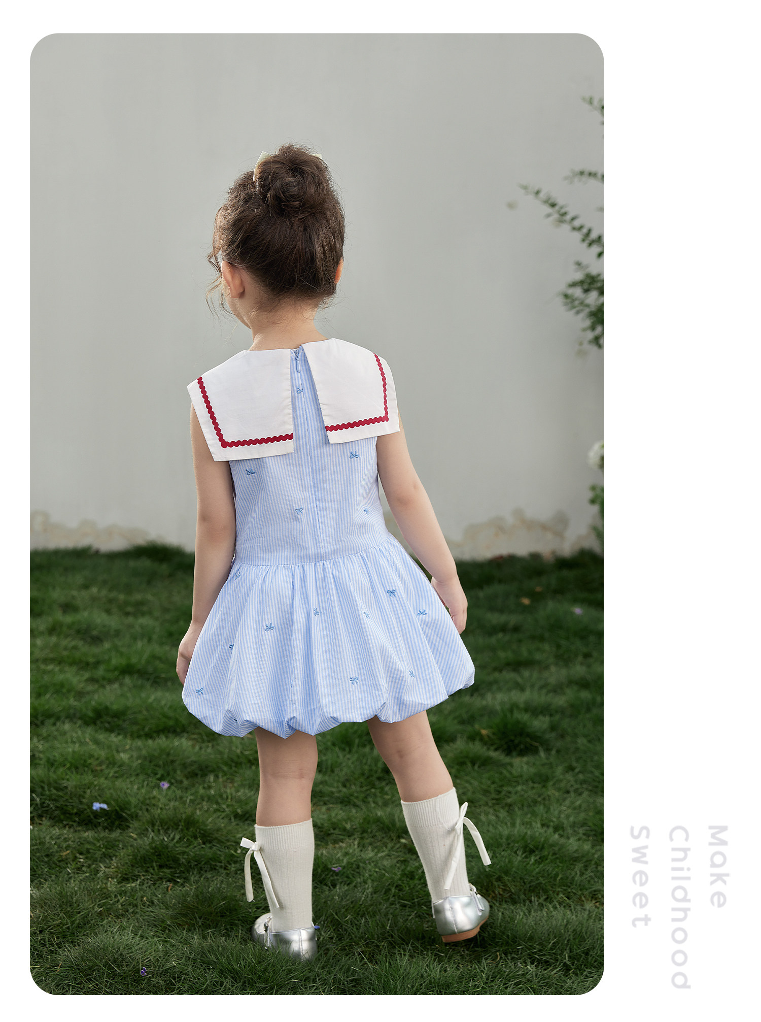 Jellybaby Girls' Dress Pure Cotton Summer Princess Dress New Style Kidsren's Preppy Style Baby Girl Summer Dress — 21