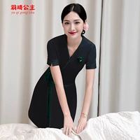 Черный зеленый кардиган в форме цветка, платье, короткий рукав