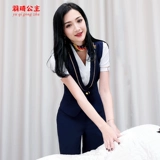 Элитный демисезонный комбинезон, униформа, для салонов красоты, яркий броский стиль