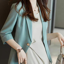 Shang Show Big Code Woman Dress Fat Mm Suit Jacket Woman Spring 2022 New Ocean Gas Minus Age Display Slim 100 Hitch Spring Western suit