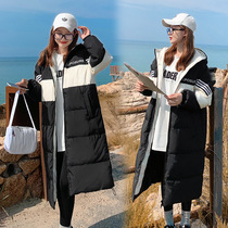 Shangxiu large size womens clothing 2022 autumn and winter new white duck down jacket female fat sister mid-length coat female