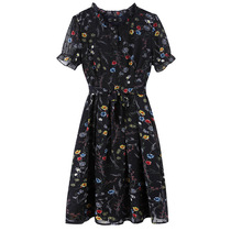 Shangxiu plus size womens clothing 2021 summer new fat mm age reduction belly fat sister loose dress tide