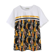Do not return do not change Shangxiu large size womens clothing 2021 summer new fat mm belly cover fashion color slim round neck T-shirt