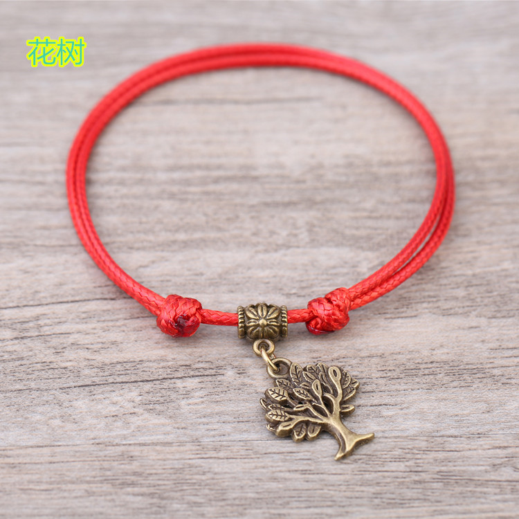 Vòng chân gió quốc gia đời ác chuyển tay dệt cá tính đơn giản vài vòng chân hổ đầu chuông đỏ dây thừng những mẫu lắc chân đẹp nhất