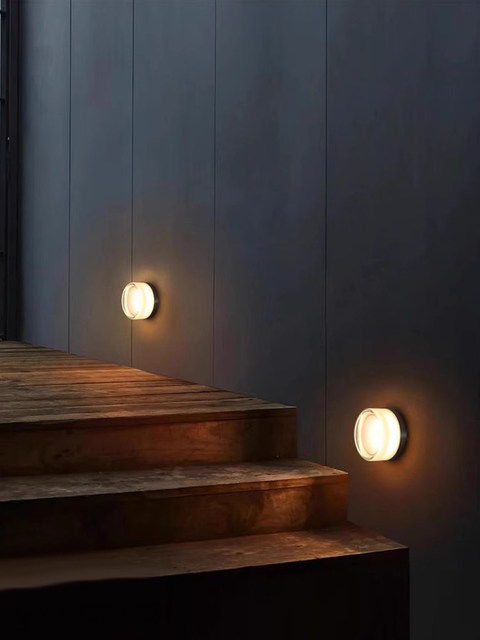 Minimalist corridor aisle bedside wall lamp round wall lamp designer aisle staircase bedroom courtyard decorative wall lamp