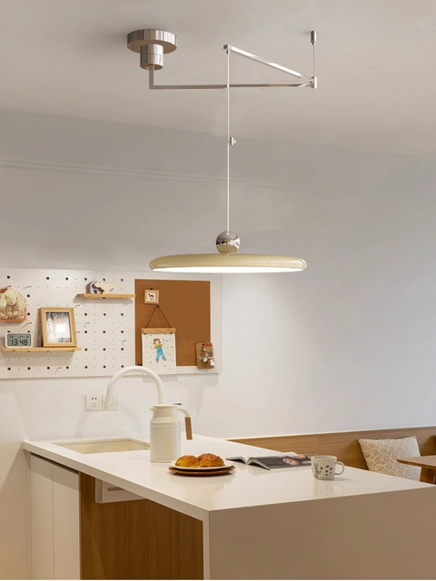 Light French restaurant displaceable chandelier rotating rocker long pole table lamp design bar island chandelier