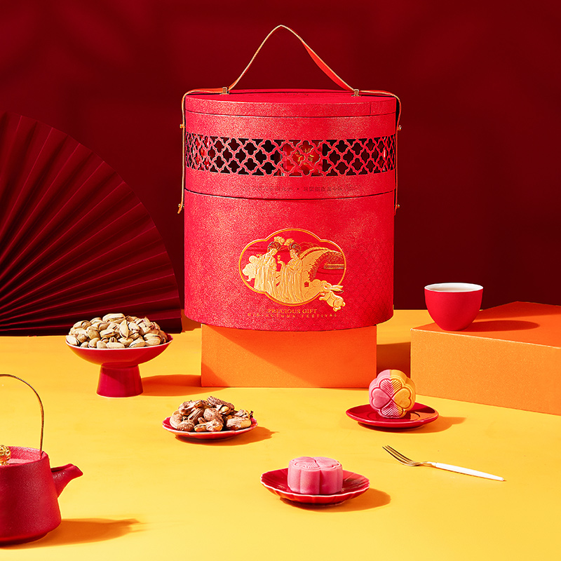 Zhenwei Forbidden City Joint Mid-Autumn Festival Pastry Mixed Nuts Gift Box Holiday Gift Elder Dim Sum Specialty Group Buy