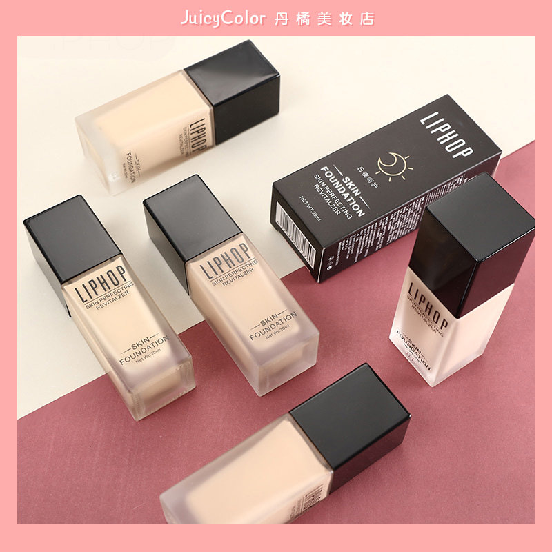 liphop liquid foundation lasting moisturizing concealer oil control nude makeup is not easy to take off makeup unicorn bb cream ladies